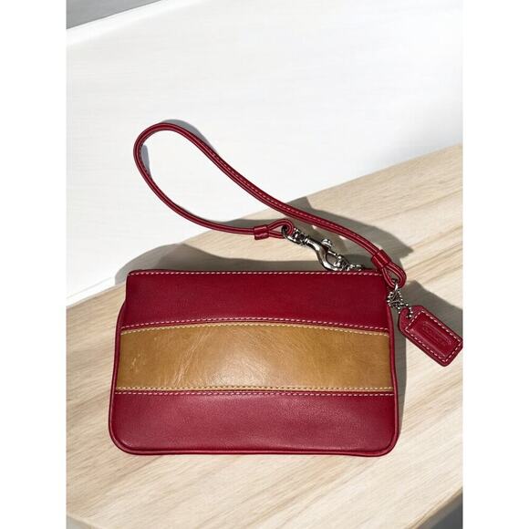 Vintage Coach 9348 Leather Rugby Stripe Tote Bag & Skinny Wristlet - Picture 7 of 15